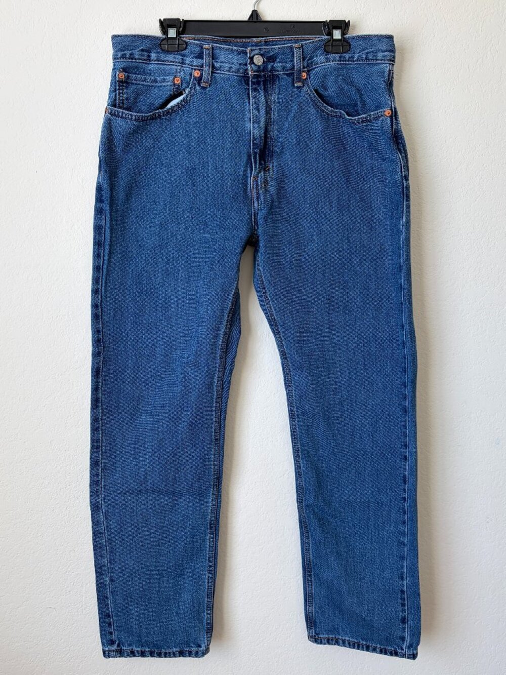 Levi’s 505 Mens Jeans 36x32 Regular Fit Blue Medium Wash Straight Leg Denim Pant